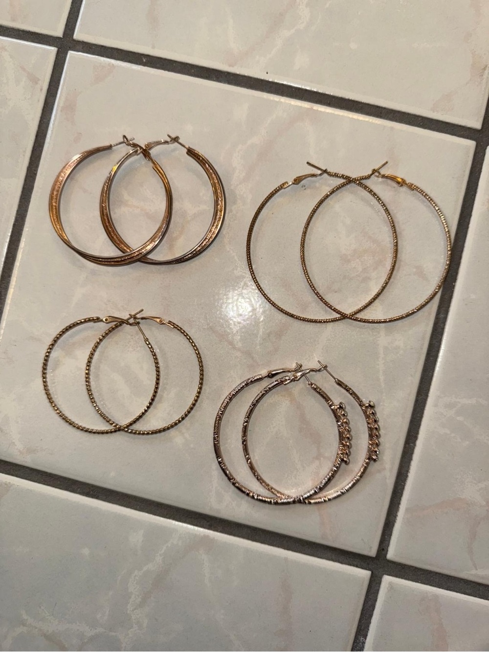 Gold-Tone Hoop Earring Set - Versatile Womens Jewelry